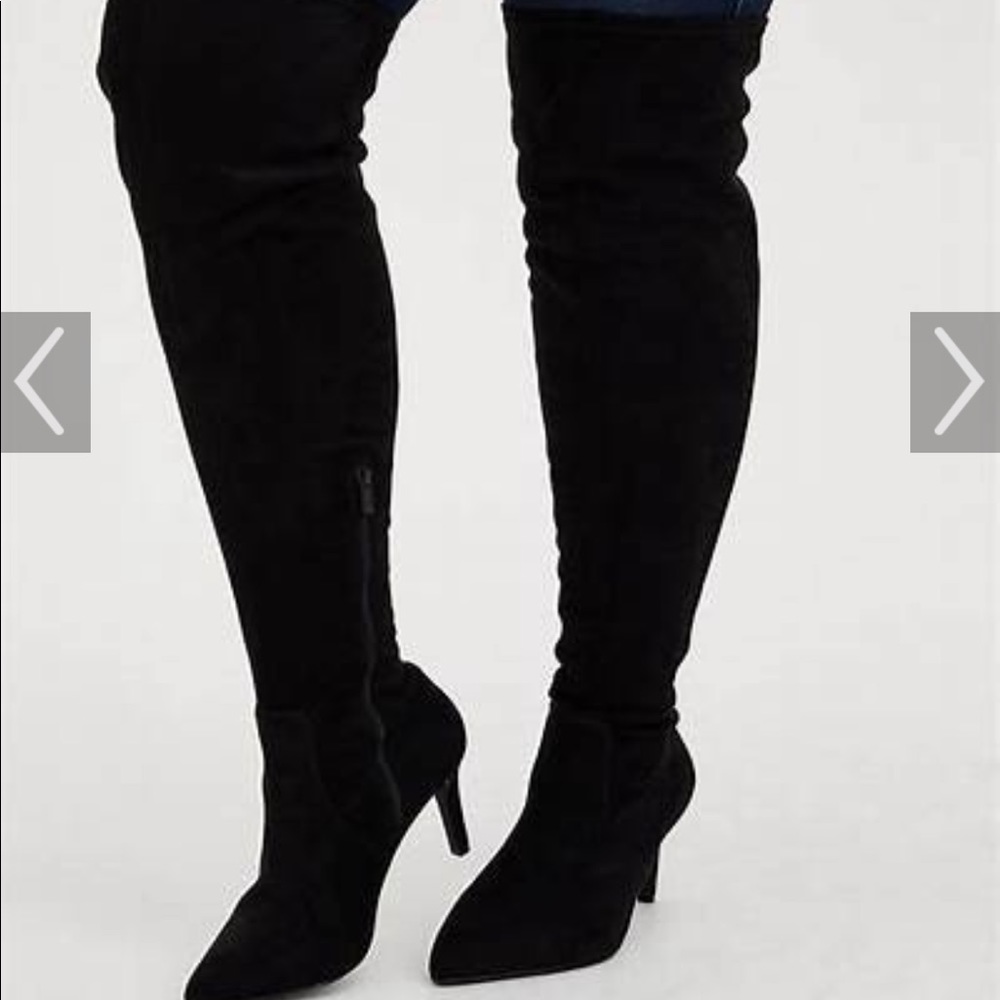 Torrid Black Faux Suede over the knee boots. Brand new in box. Never worn.